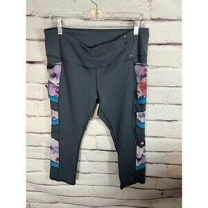 Calia Carrie Underwood Womens Size L Gray/Multicolor Capri Leggings